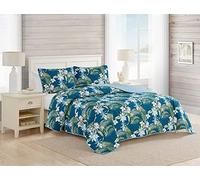 Tommy Bahama Southern Breeze Parure de lit 1 Personne, Noir foncé, Full/Queen