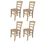 Tommychairs - Set 4 chaises SAVOIE en bois de hêtre poli, non traité, 100% naturel