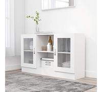 Tomostar Buffet Cuisine, Buffet Bas Meuble de Rangement Salon Armoire à vitrine Blanc 120x30,5x70 cm Bois d'ingénierie