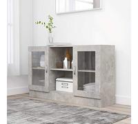 Tomostar Buffet Cuisine, Buffet Bas Meuble de Rangement Salon Armoire à vitrine Gris béton 120x30,5x70 cm Bois d’ingénierie