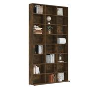 Tomostar Étagère Rangement CD/DVD, Meuble de Rangement CD et DVD Armoire à CD Étagère Bibliothèque Chêne fumé 102x23x177,5 cm Bois d'ingénierie