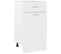 Tomostar Meuble Bas de Cuisine, Armoire de Cuisine Armoire de Plancher à tiroir Lyon Blanc 40x46x81,5 cm