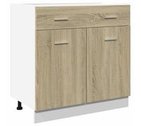 Tomostar Meuble Bas de Cuisine, Armoire de Cuisine Armoire de Plancher tiroir Lyon Chêne Sonoma 80x46x81,5 cm