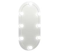 Tomostar Miroir Salle de Bain avec Éclairage, Miroir Mural Lumineux LED 80x40 cm Verre Ovale