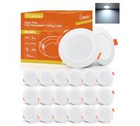 Tomosu Spot Encastrable Salle de Bain 5W, Blanc Froid 6000K, Lot de 20 | Spot Led Encastrable 5W 450LM, Trou 75-90mm, Diamètre 98mm, Equivalent 50W Incandescence, IP44 Etanche Spots de Plafond