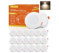 Tomosu Spot Led Encastrable 5W Blanc Neutre 4000K, IP44, Trou 75-90mm | Lot de 20, Spots de Plafond 5W 450LM, Diamètre 98mm, Equivalent 50W Incandescence, Spot Salle de Bain Etanche Pour Cuisine