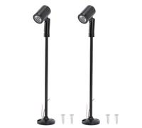 Tomotato 2 pièces Lampe de Placard Spot LED, Petit Projecteur Led pour Vitrine de Bijoux, Lumière D'exposition Verticale, Mini Vitrine pour Exposition de Bijoux En Intérieur, DC 12V(White Light-B)