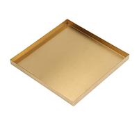 Tomotato 20.2x20.2cm Plateau de Service en Acier Inoxydable Carré Doré | Plateau Décoratif pour Bijoux, Maquillage, Vanité de Salle de Bain, Bureau, Café ou Décoration de Table
