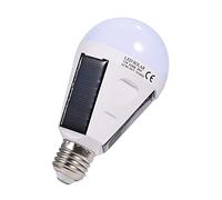 Tomotato Ampoule LED Solaire, Portable Ampoule LED Étanche d'urgence Extérieure 12W, 3 Panneaux Solaires, Suspension Facile à Installer, pour Camping Randonnée Tente