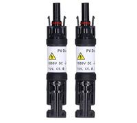 Tomotato Connecteur de Prise Solaire, 2 pièces connecteur PV à diode CC 10A Anti-Tonnerre