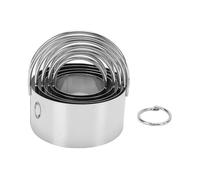 Tomotato, Emporte pièces à Biscuits en Acier Inoxydable avec Poignées, Lot de 5 Tailles 4.5cm 5.5cm 6.5cm 7.5cm 8cm, pour Pâtisserie, Pizza, Sandwich et Pâte à Modeler
