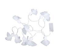 Tomotato Guirlande Fantômes LED, Guirlande Lumineuse Fantômes à Piles, 10 LED pour Décoration Intérieure Extérieure, Fête, Cheminée, Fenêtre (B 1.5m / 4.9ft)