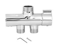 Tomotato Inverseur de Douche, Inverseur Mural 3 Voies en Laiton Chromé Robuste pour Robinet et Douchette avec Poignée Ergonomique pour Salle de Bain Maison Hôtel