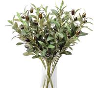 Tomotato Lot de 5 Branches D'Olivier Artificielles, Plantes Artificielles | avec Olives, Tiges de Verdure, Plante à Tige Longue Branche D'Olivier, Décoration de Balcon, Jardin, Hôtel, Mariage, Pâques