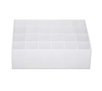 Tomotato Organisateur à rouge à lèvres 24 cases, support de rangement pour maquillage, boîte de stockage pour cosmétiques, matériau résistant (Blanche)