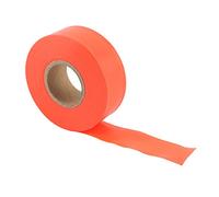 Tomotato Ruban de Marquage Non Adhésif, Ruban de Barrière Portable Haute Visibilité pour Piste de Danse, Orange, 45m x 2.5cm, PVC, Ruban d'Épissure pour Camping et Randonnée