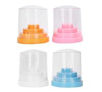 Tomotato Support de rangement pour forets de ponçage, 48 trous, coffret de rangement pour embouts de meulage, en plastique transparent, pour accessoires de manucure à domicile ou e