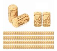 Tomvorks Bouchon de Bouteille de Vin Bouchons Fermes Lot 100 pour Bouchons Vin Frais pour Bouteilles Fait Maison Projet D'Artisanat Multifonctionnel Dosseret Cuisine Chêne (100 pièces)