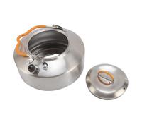 Tomvorks Bouilloire de Camping en Acier Inoxydable 304, Théière Durable à Chauffage Rapide pour les Activités de Plein Air, capacité 1L