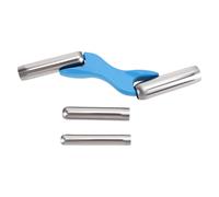 Tomvorks Outil de Jointoiement de Maçonnerie, Truelle Maçonnerie Légère en Acier Inoxydable pour Le Pointage Professionnel des Briques et la Réparation des Murs, 4 Tailles (Bleue)