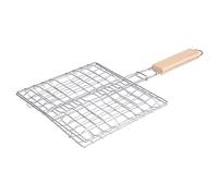 Tomvorks Panier à Grillades pour Barbecue, Grille Métallique Pliable, Outil de Cuisine élégant pour BBQ en Plein Air, en Acier Inoxydable, 1 unité (Comme indiqué)