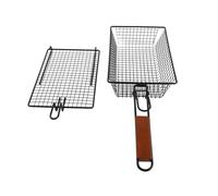 Tomvorks Panier de Gril Antiadhésif avec Couvercle, Outil de Barbecue Robuste pour une Cuisson Pratique sur un Gril Conventionnel