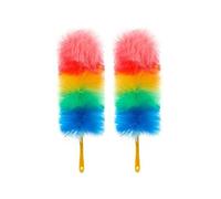 TOMYEUS Plumeau Net Rouge Poulet Poule Duster Cheveux Duster Anti-Statique Dépoussiéreurs Dépoussiéreurs Couleur en Plastique Nylon Outil de Nettoyage Plumeau Poussière (Color : Color 62cm(2pcs))