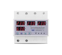 TOMZN 63A Relais de Protection de Courant Triphasé 3P+N DIN Rail, Sélecteur de Phase, Protection Contre les Surtensions et les Sous-Tensions