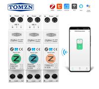 TOMZN Zigbee 63A commutateur intelligent compteur d'énergie kWh mesure surveillance disjoncteur minuterie relais MCB TUYA protection de la vie intelligente