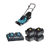 Tondeuse 2x18V 38cm DLM382Z + 4 batteries BL1860B 18V 6 Ah + 1 chargeur rapide double DC18RD MAKITA