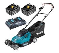 Tondeuse 36V (2X18V LXT) 43 cm - MAKITA - 2 Batteries 18V 5Ah - chargeur double - DLM432PT2