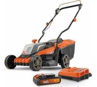 Tondeuse à batterie Dual Power PowDPGLWS1 - Tondeuse à gazon 20 V, diamètre de coupe 340 mm, batterie et chargeur inclus