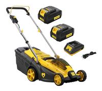 Tondeuse à batterie NEMURA 40V + 2 Batteries 4Ah + Chargeur rapide - Coupe de 37cm - Mulching + Ramassage