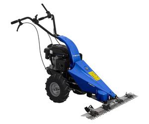 Tondeuse à essence à barre de coupe 3 CV, largeur de coupe 870 mm, hauteur de coupe réglable, tondeuse de jardin, lames trempées, moteur 4 temps 159 cm³ 3 kW, démarrage à lanceur, réservoir de carbura