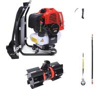 Tondeuse à gaz à brosse, 1,7 CV, 43 ccm, moteur 2 temps, noir