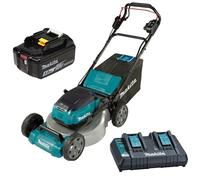 Tondeuse à gazon 2x18V LXT 46cm + 4 batteries 5Ah + chargeur - MAKITA - DLM465PT4