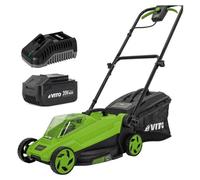 Tondeuse à gazon 300M2 - Batterie lithium 20V 4.0Ah Largeur de coupe 32 cm Bac 30L - 3 hauteurs réglables 25 à 45mm VITO