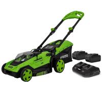 Tondeuse à gazon 40V - 2 Batteries lithium 3.0Ah Chargeur double Moteur Brushless 600m2 VITO