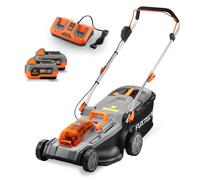 Tondeuse à gazon à batterie 40V FUXTEC FX-E2RM37 - Set avec 2 batteries 4Ah et double chargeur 2,4A