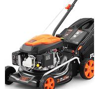 Tondeuse à Gazon à Essence FUXTEC FX-RM4346ECO - 2en1 Easy Clean Largeur de Coupe 42cm - bac de ramassage 40L