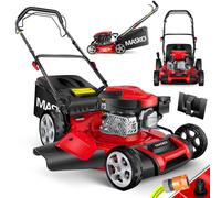 Tondeuse à gazon à essence MASKO® 5 en 1 Entraînement par roues Fonction de nettoyage EasyClean Fonction mulching Éjection latérale Largeur de coupe élevée 8 réglages de hauteur de coupe | Moteur 4 te
