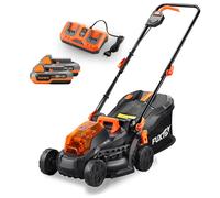 Tondeuse à gazon electrique à batterie 40V FUXTEC FX-E1RM20 - Set avec 2 batteries 2Ah et double chargeur 2,4A