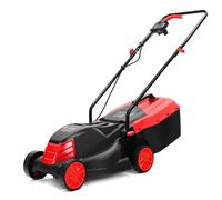 Lehmann Tondeuse à Gazon Électrique, 1200 W, Largeur de Coupe 32 cm, Bac de Ramassage 25 L, Réglage Hauteur de Coupe 3 Positions 25 à 65 mm, Jusqu’à 500 m², 3450 TR/Min