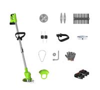 Tondeuse À Gazon Électrique sans Fil 21 V, Longueur Réglable, Outils De Jardinage Domestiques Compatibles avec Batterie 18 pour Les Travaux De Coupe dans Les Jardins(Green)