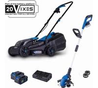 Tondeuse à Gazon et Coupe Bordure SCHEPPACH 20V IXES, 32 cm, 2 en 1, 2 Batteries 4Ah + Chargeur