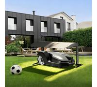 Tondeuse à gazon, garage, robot tondeuse, toit, abri, auvent, jardin, garage pour robot tondeuse, abri, housse de protection pour robot tondeuse, noir, 70 x 55 cm