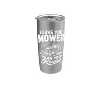 Tondeuse à gazon I Love You Mower Than You Know Gobelet isotherme en acier inoxydable double paroi