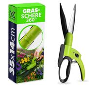Tondeuse à gazon KADAX avec lames pivotantes à 360°, cisaille manuelle pour les bords de pelouse en acier au carbone et en plastique, cisaille de précision pour des finitions propres sur les bords de