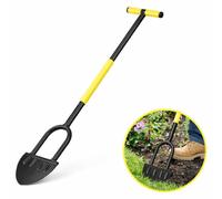 Tondeuse à gazon manuelle Izrielar, lot de 3 pièces, 105 cm, avec poignée en T, lame en acier dentelée, outil de jardinage pour les bordures de pelouse, gants inclus