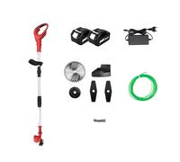 Tondeuse à gazon, moteur électrique sans brosse, coupe-herbe sans fil, 2 batteries EU Plug
